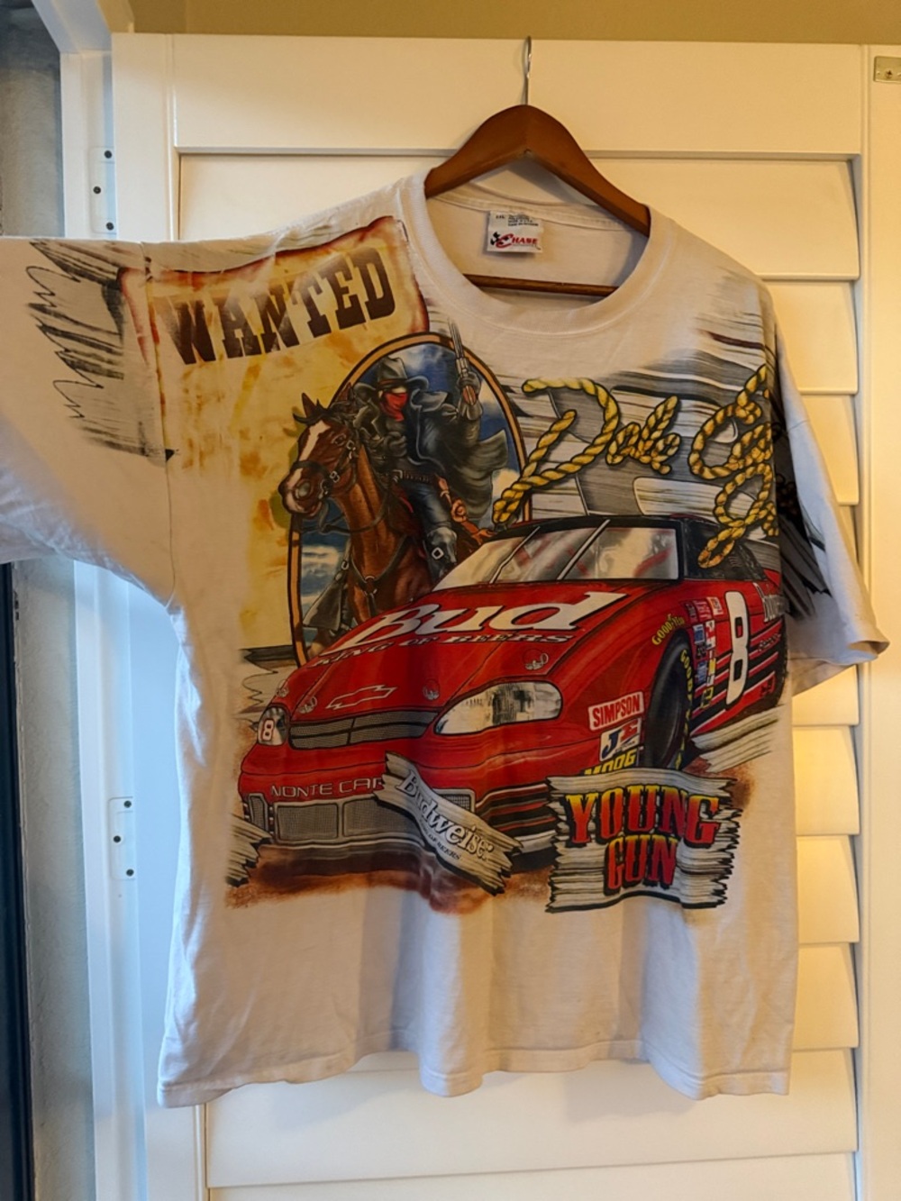 Big Red Racing Graphic Tee - White with Red & Yellow